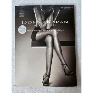 Donna Karan Pantyhose Womens Control Top Black Hosiery Style 124 Size S Petite